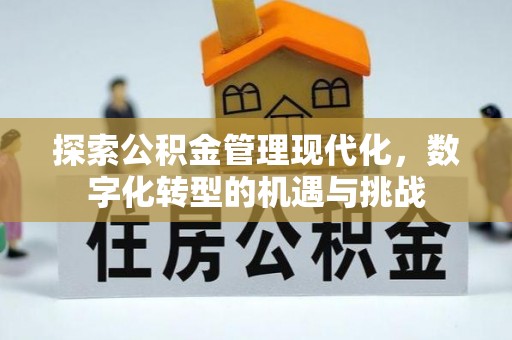 梁平探索公积金管理现代化，数字化转型的机遇与挑战