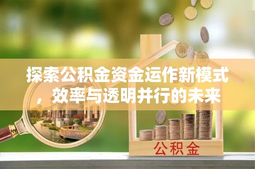 梁平探索公积金资金运作新模式，效率与透明并行的未来