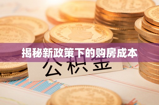 梁平揭秘新政策下的购房成本