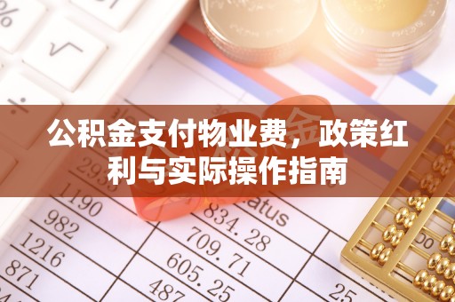 梁平公积金支付物业费，政策红利与实际操作指南